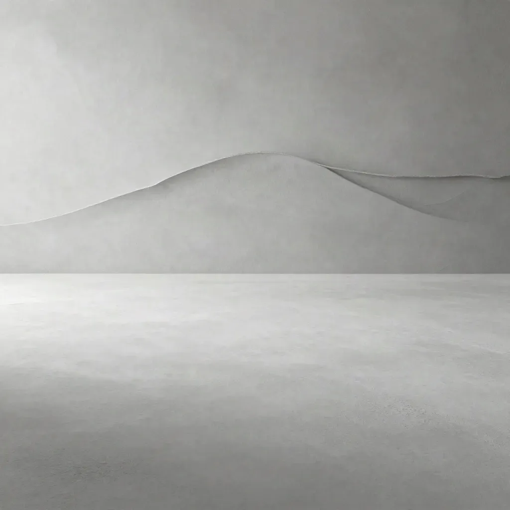 Empty pale concrete background with soft greige light and subtle plaster texture.